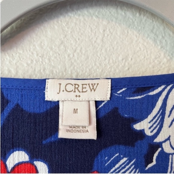 J. Crew Factory Floral Tunic Swim Cover Up 100% Cotton Size Medium - Picture 2 of 5